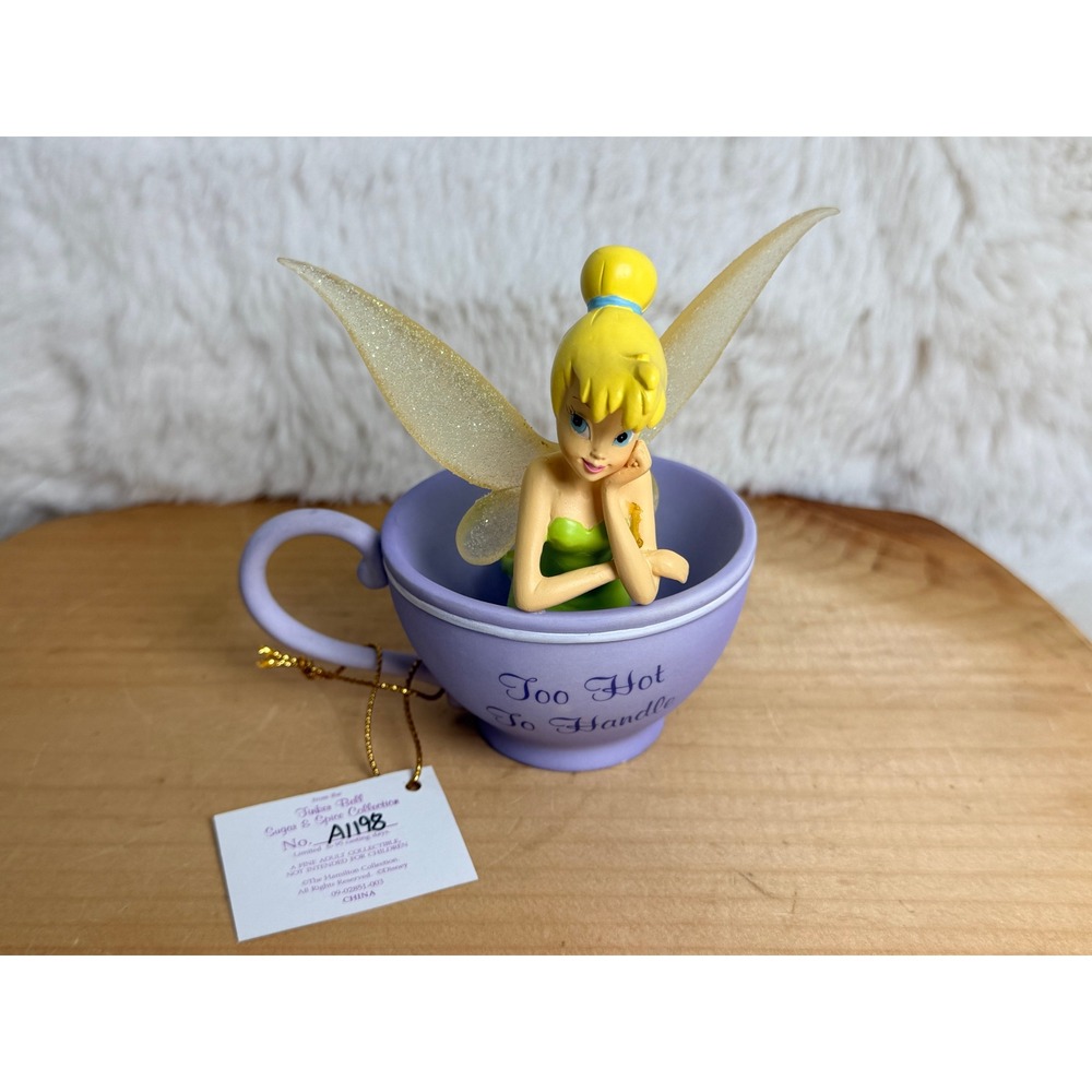 Hamilton Collection Tinker Bell Too Hot To Handle Teacup Figurine A1198 COA